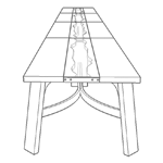 Wood Slab and Glass Conference Table