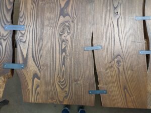 Russian olive slab headboard