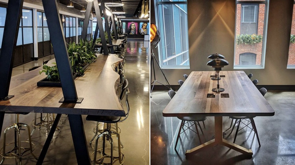 Custom community work stations. 
