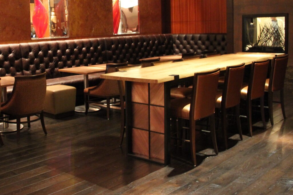 Community table for Elways Restaurant in Denver
